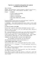 Zápisnica zo zasadnutia pedagogickej rady spojenej s klasifikáciou dňa 23.01.2026