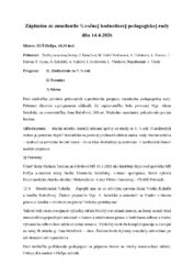 Zápisnica zo zasadnutia ¾ ročnej hodnotiacej pedagogickej rady dňa 14.4.2026